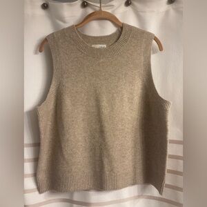 Tan Sleeveless Knit Sweater